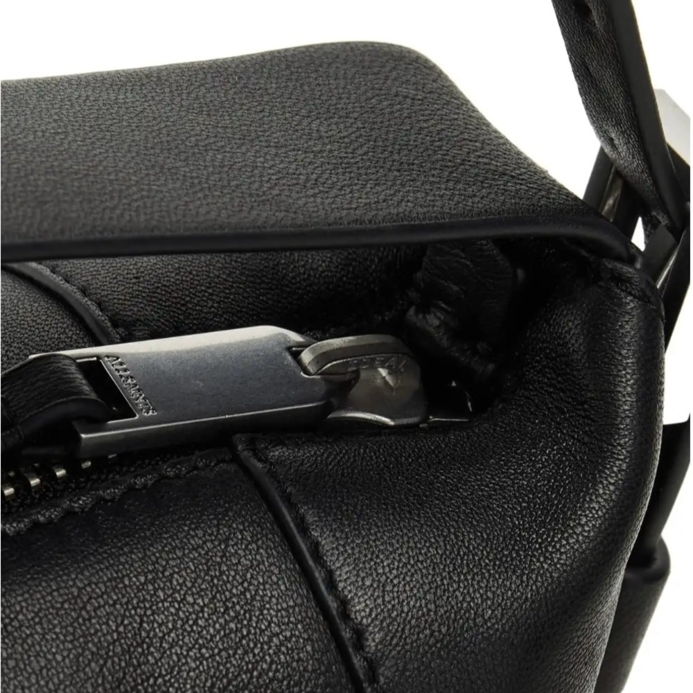 All Saints Studded Black Leather Shoulder Bag - Picture 5 of 7